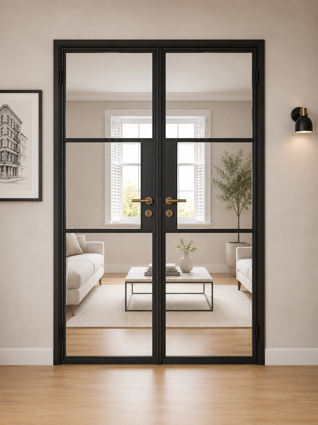 THE KENSINGTON DUO | Double Internal Aluminium French Doors