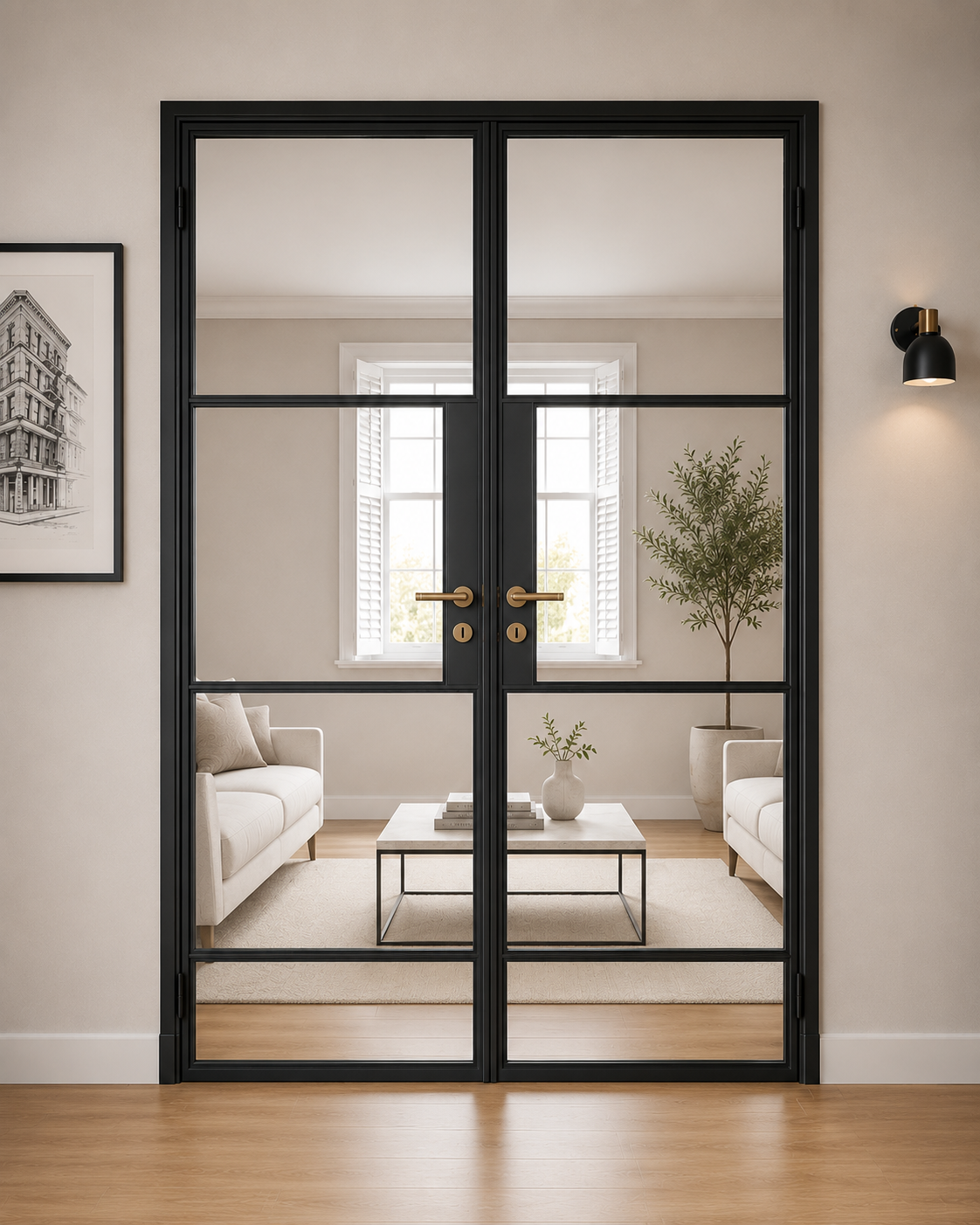 THE SOHO DUO | Double Internal Aluminium French Doors