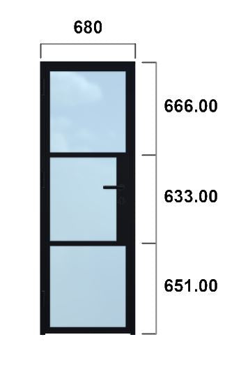 The Kensington | Single Internal Aluminium Glass Door